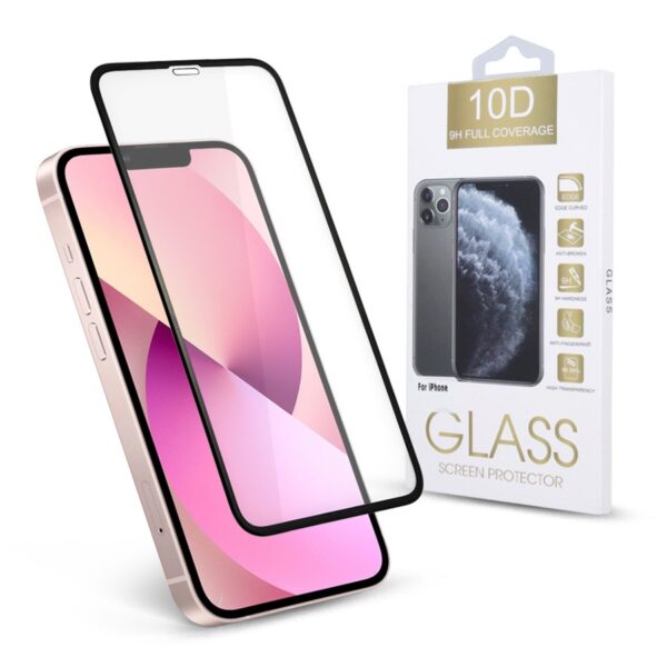 Tempered glass 10D iPhone 13/ 13 Pro 6.1'/ iPhone 14 6.1' black frame 5900495931023