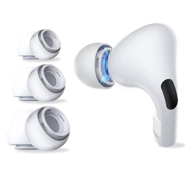 HIGH QUALITY EAR TIPS 3-PACK APPLE AIRPODS PRO 1 / 2 WHITE 9589046924415