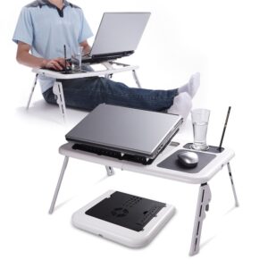 Laptop table with cooling