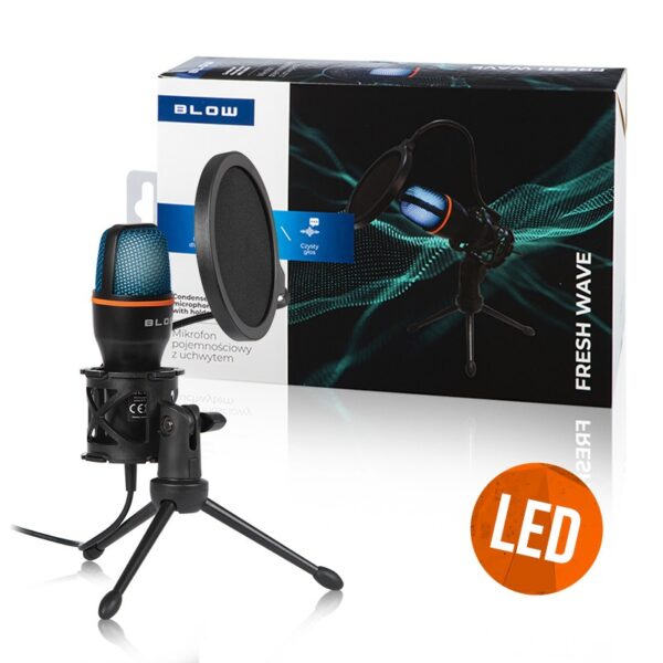 Studio Microphone with Tripod BLOW LED