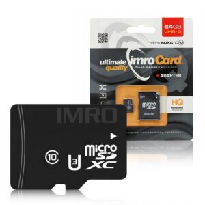 Memory card Imro MicroSDXC10/64G ADP UHS-3 5902768015669