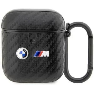 BMW Case Carbon Double Metal Logo AirPods 1/2 black 3666339123826