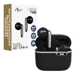 Bluetooth Stereo Headset TWS ARTAP-TW-B4B and docking station with Type-C connector black 5906721170891