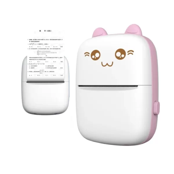 Mini thermal printer cat HURC9 pink 9145576278994