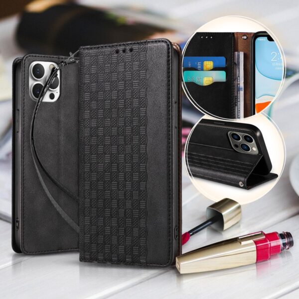 Wallet Strap Case iPhone 12 black 9145576250068