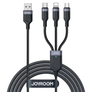 Cable 3in1 Joyroom Multi-Use Series S-1T3018A18 Lightning USB-C micro USB 30cm black 6956116758592