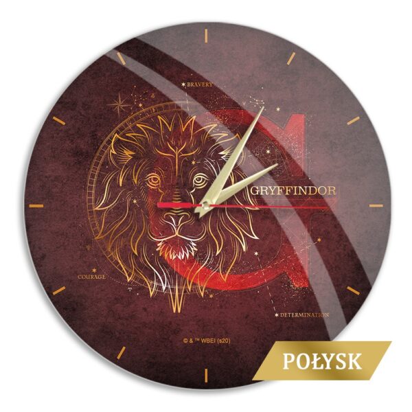 Glossy Wall Clock Harry Potter 013 red