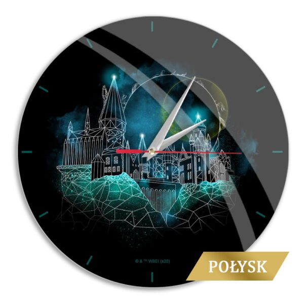 Glossy Wall Clock Harry Potter 036 black