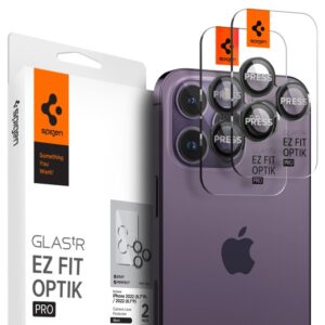 SPIGEN OPTIK.TR ”EZ FIT” CAMERA PROTECTOR 2-PACK IPHONE 14 PRO / 14 PRO MAX BLACK 8809811866407