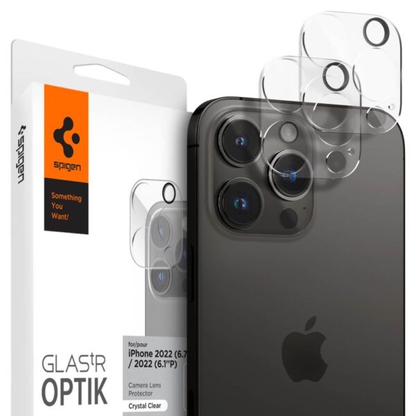 SPIGEN OPTIK.TR CAMERA PROTECTOR 2-PACK IPHONE 14 PRO / 14 PRO MAX CRYSTAL CLEAR 8809811866599