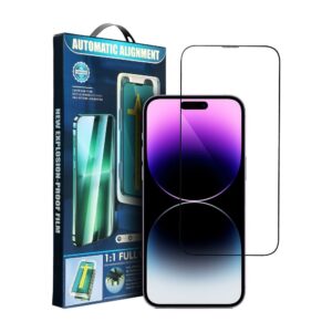 TEMPERED GLASS 5D iPhone X black + applicator 5903396254765