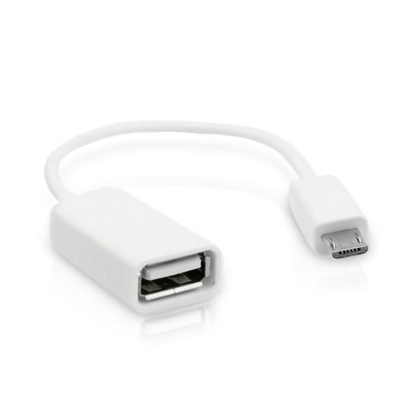 Adapter OTG USB A - Micro USB white 5901737256096