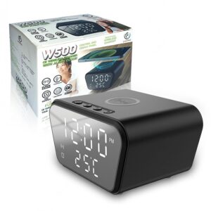 Rebeltec QI induction charger with alarm clock W500 10W 5902539601503