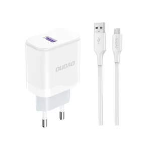 Charger Dudao A20EU USB-A 18W + cable USB-A - micro USB white 6976625332014