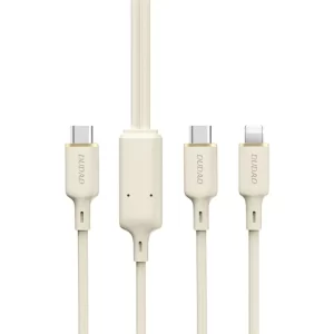 Cable 2in1 Dudao L7SF USB-C - USB-C / Lightning 100W 1.2m beige 6976625331062