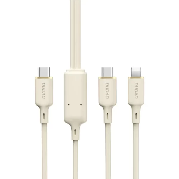 Cable 2in1 Dudao L7SF USB-C - USB-C / Lightning 100W 1.2m beige 6976625331062