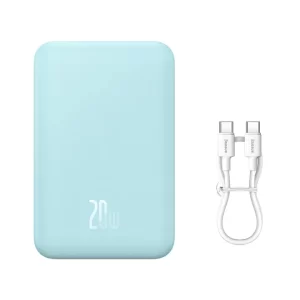 Power bank Baseus Magnetic Mini 20000 mAh 20W + cable USB-C / USB-C blue 6932172628802