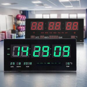 Digital wall clock for home/trening space 42x23cm