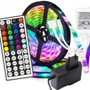 LED STRIP RGB + WHITE 5050 5m IP65 MULTICHIP + LARGE REMOTE CONTROL WITH A RANGE OF 20M 5M7998M