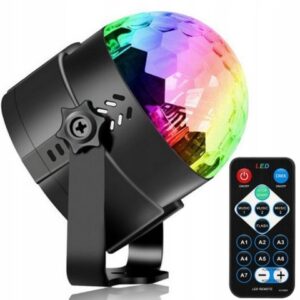 Rotating projector RGB disco ball with remote controller