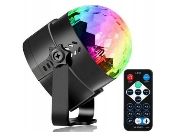 Rotating projector RGB disco ball with remote controller