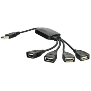 Adapter Akyga Hub USB 2.0 AK-AD-13 4-port 15cm black 5901720130709