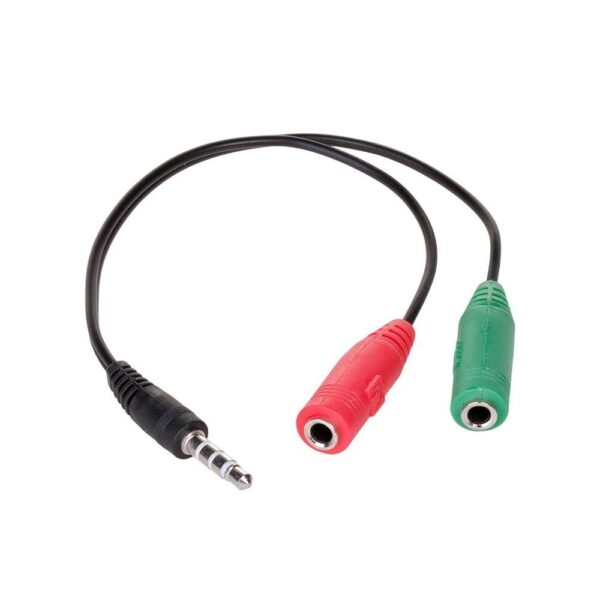 Adapter Akyga with cable AK-AV-08 mini Jack (m)/ 2x mini Jack (f) 15cm 5901720131959