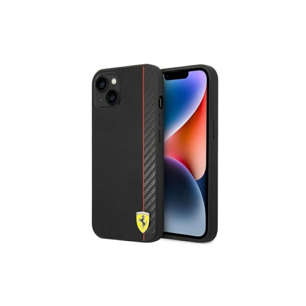 Ferrari iPhone 14 Plus (6.7') FEHCP14MAXBK HC PU Carbon black 3666339063931