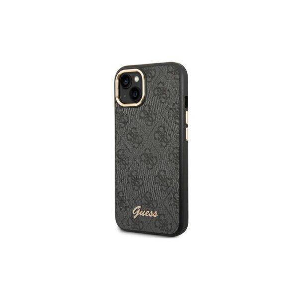 Guess iPhone 14 Plus (6.7') GUHCP14MHG4SHK HC PC/TPU 4G PU Metal Outline Script black 3666339065218