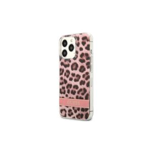 Guess IPhone 13 Pro (6.1') GUHCP13LHSLEOP hard case Leopard Electro Stripe pink 3666339047504