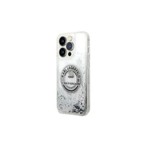 Karl Lagerfeld iPhone 14 Pro (6.1') KLHCP14LLCRSGRS hardcase Liquid Glitter RSG silver 3666339085902