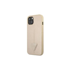 Guess iPhone 14 Pro (6.1') GUHCP14LPSATLE HC Saffiano PU Triangle beige 3666339065423