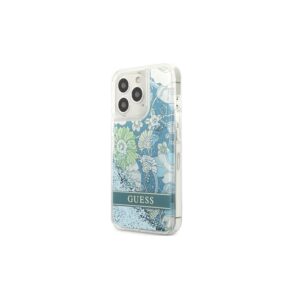 Guess iPhone 13/ 13 Pro (6.1') GUHCP13LLFLSN hard case Flower Liquid Glitter green 3666339041373