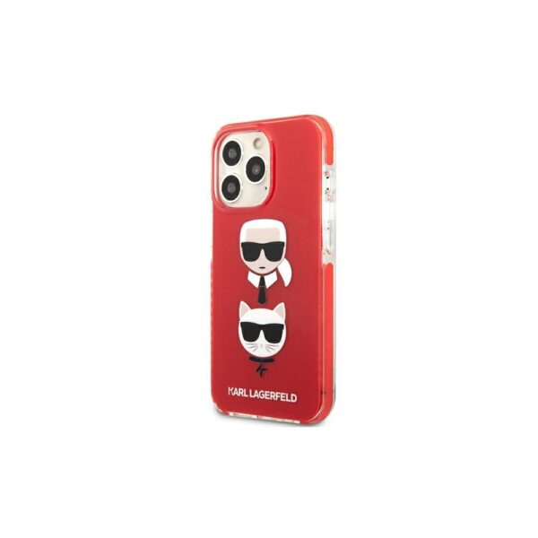 Karl Lagerfeld iPhone 13 Pro KLHCP13LTPE2TR hard case Iconic Karl & Choupette red 3666339048709