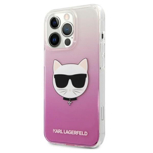 Karl Lagerfeld iPhone 13/ 13 Pro (6.1') KLHCP13LCTRP hardcase Choupette Head pink 3666339027995