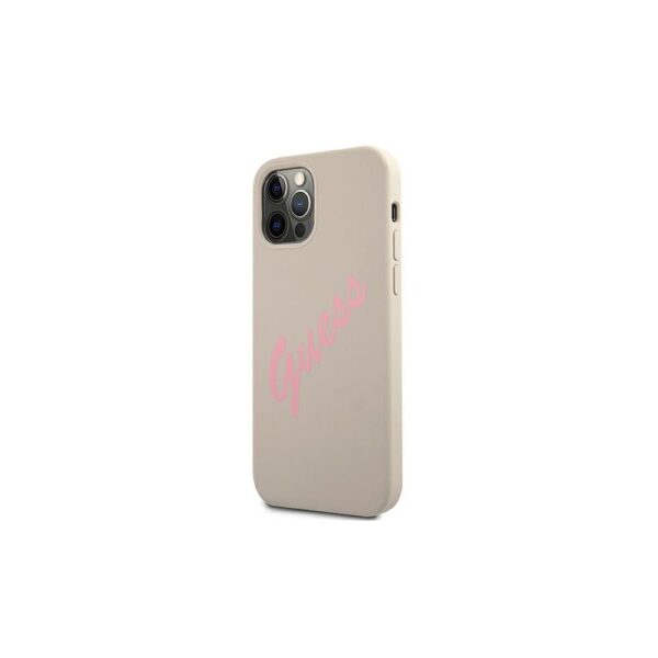 Guess iPhone 12/12 Pro (6.1') GUHCP12MLSVSGP hard case Silicone Vintage gray pink 3700740495254