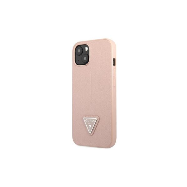 Guess iPhone 14 Pro (6.1') GUHCP14LPSATLP HC Saffiano PU Triangle pink 3666339065508