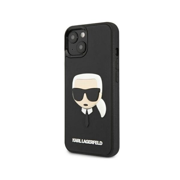 Karl Lagerfeld iPhone 13 Mini KLHCP13SKH3DBK hard case Rubber Karl`s Head black 3666339028091