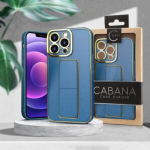 Back Case Cabana Luxury Leather Stand iPhone 13 blue 9145576259429