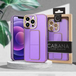 Back Case Cabana Luxury Leather Stand iPhone 13 Pro purple 9145576259528