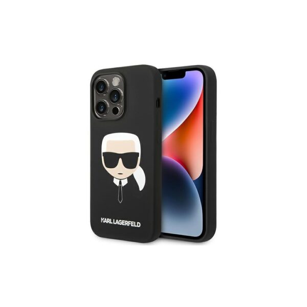 Karl Lagerfeld iPhone 14 Pro Max (6.7') KLHCP14XSLKHBK HC Silicone Karl's Head black 3666339085438