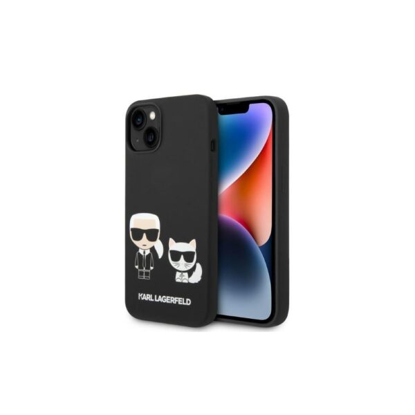 Karl Lagerfeld iPhone 14 (6.1') KLHMP14SSSKCK HC Magsafe Liquid Silicone Karl & Choupette black 3666339087524