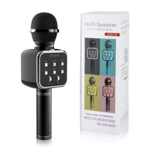 KARAOKE BLUETOOTH WIRELESS MICROPHONE EQUALIZER BLACK