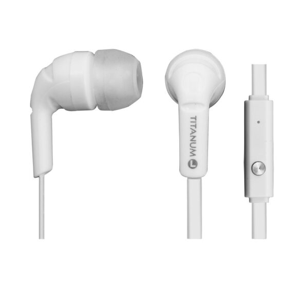 EARPHONES WITH MICROPHONE TITANUM TH109 WHITE 5901299919156