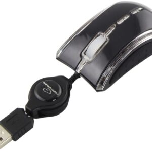 WIRED MOUSE MINI OPTICAL USB ESPERANZA EM109K CELANEO BLACK 5905784768809