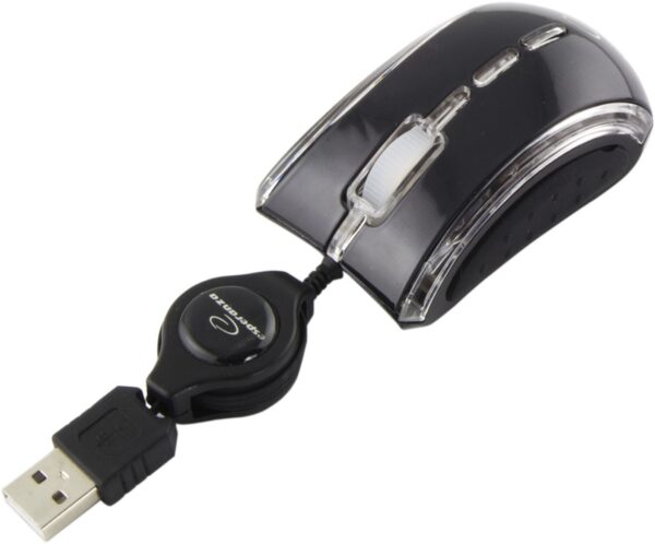 WIRED MOUSE MINI OPTICAL USB ESPERANZA EM109K CELANEO BLACK 5905784768809