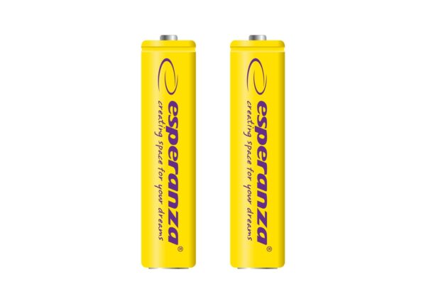 RECHARGEABLE BATTERY ESPERANZA NI-MH AAA 1000MAH 2PCS YELLOW 5901299923146