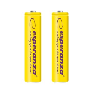 RECHARGEABLE BATTERY ESPERANZA NI-MH AAA 1000MAH 2PCS YELLOW 5901299923146