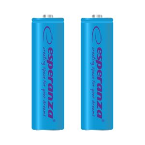 RECHARGEABLE BATTERY ESPERANZA NI-MH AA 2000MAH 2PCS BLUE 5901299923283