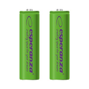 RECHARGEABLE BATTERY ESPERANZA NI-MH AA 2000MAH 2PCS GREEN 5901299923276